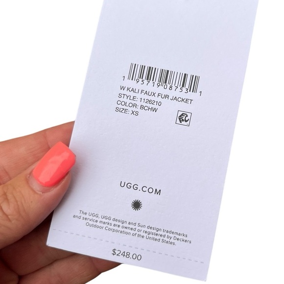 NEW With Tags- UGG KALI FAUX FUR JACKET - Picture 8 of 12